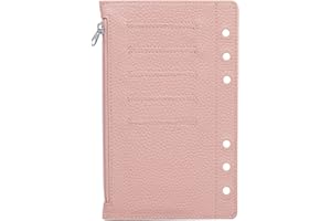 Moterm Zipper Flyleaf for Personal Organiser - with Card Slots (Pebble-Dusty Rose)