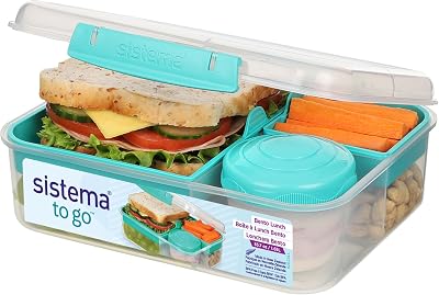 Sistema Bento Box Lunch 1.65 L Minty Teal with Compartments