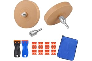 Car Sticker Remover Kit, Adhesive Remover, 2 Pcs Eraser Wheel and Plastic Scraper, Decal Removers, 3.5 inch Sticker Remover w