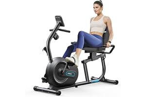 MERACH Recumbent Exercise Bike for Home with Smart Bluetooth and Exercise Bikes Exclusive App, LCD, Heart Rate Handle Stationary Bikes for Home, Magnetic Recumbent Bikes for Seniors Gym S08/S23