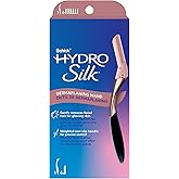 Schick Hydro Silk Dermaplane Razor for Women Face, 1 Handle &amp; 6 Refills | Peach fuzz hair remover, Exfoliating face razors for women, Rose gold metal handle, Eyebrow shaper, Dermaplaning tool