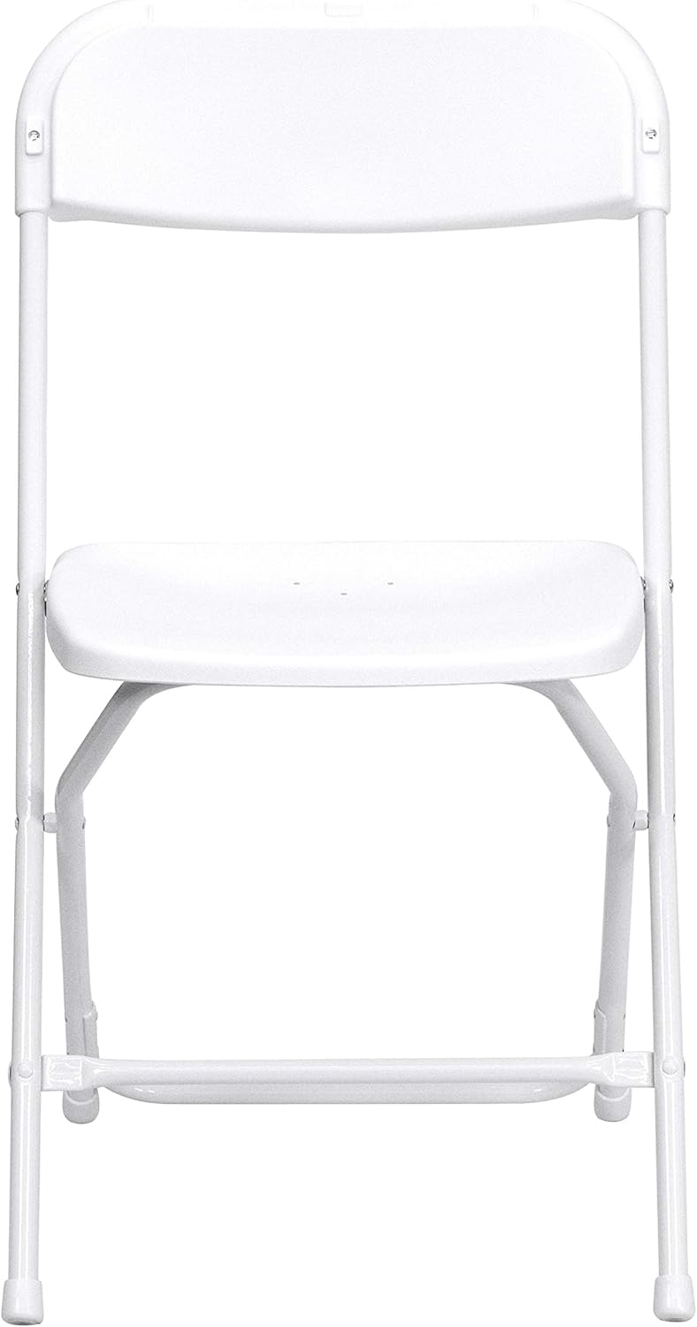 Flash Furniture HERCULES Series 650 lbs capacity Premium Plastic Folding Chair - White (10 Pack): Furniture & Decor