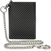 boshiho Genuine Leather Bifold Chain Wallet for Men RFID Blocking | Heavy Duty Steel Anti-Theft Chain &amp; 2 Zipper Coin Purse. Perfect for Bikers, Daily Commute, Gift for Dad/Husband
