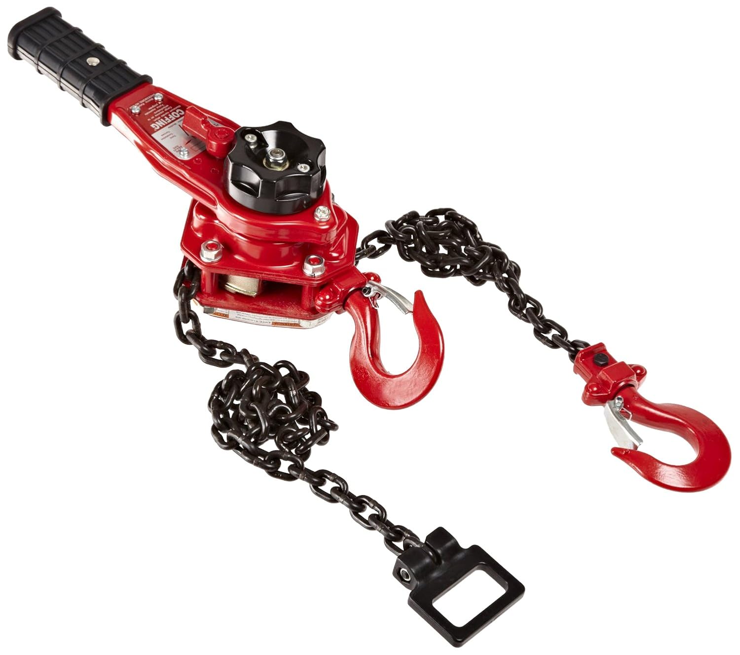 Coffing LSB3000B5 Steel LSBB Model Ratchet Lever Hoist with Hook, 5