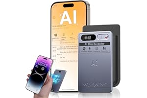 WILIBUT AI Voice Recorder with App Control, Advanced AI Transcribe & Summarize with 64GB Memory, Note Voice Recorder, Audio R