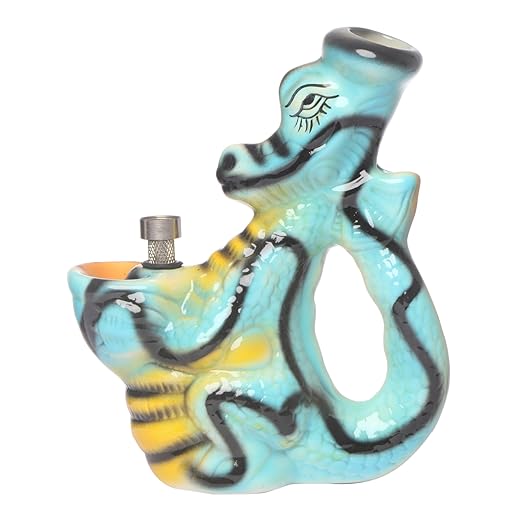 Buy Metier Dragon Ceramic Bong Water Pipe Hookah (6 Inch, Multicolor