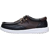 HEYDUDE Men's Wally Golf Classic Slip On Shoe | Faux Leather | Spikeless Traction | Lightweight Travel Ready