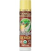 BADGER Organic Vanilla Classic Lip Balm, 0.15 OZ