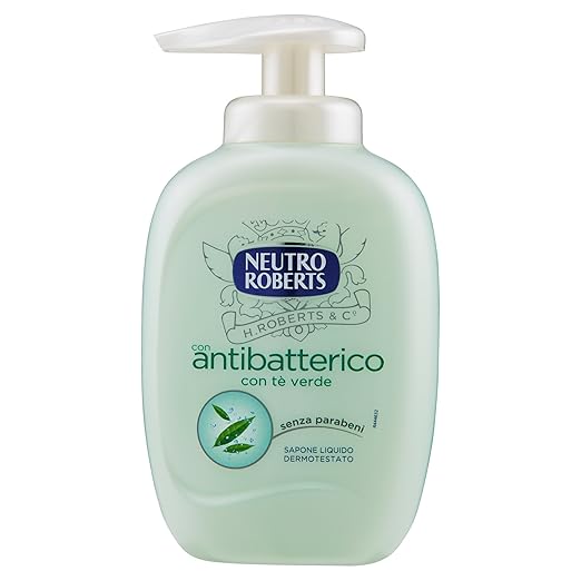 title=Neutro Roberts- Sapone Liquido, Con Antibatterico con Tè Verde, Igiene Delicata-