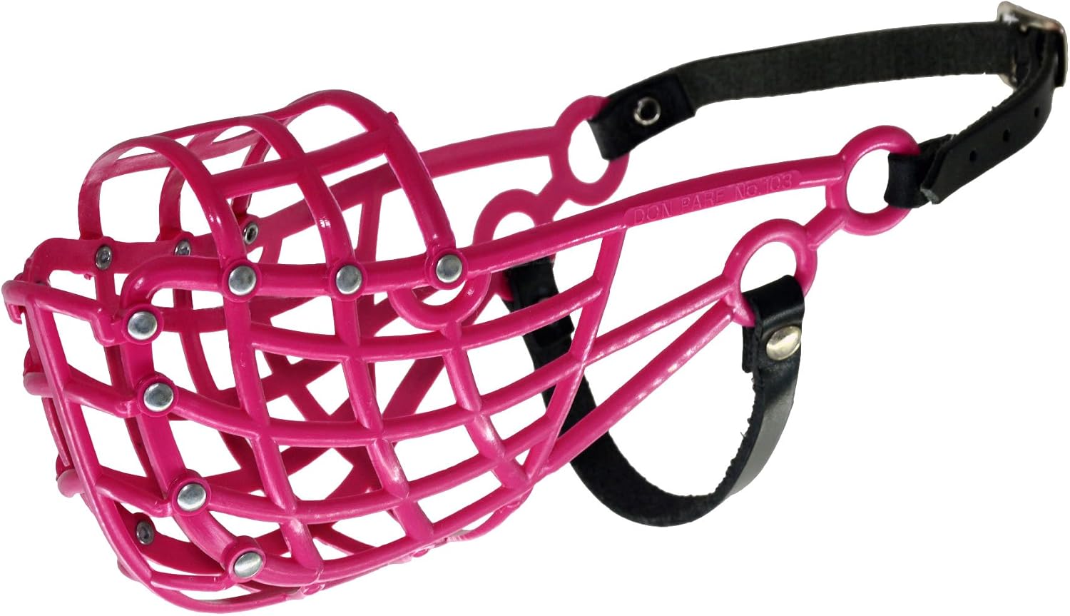 Muzzle Don Pare 110 for large dogs with a narrow head lurcher in Pink Also suitable as a racing muzzle or coursing muzzle