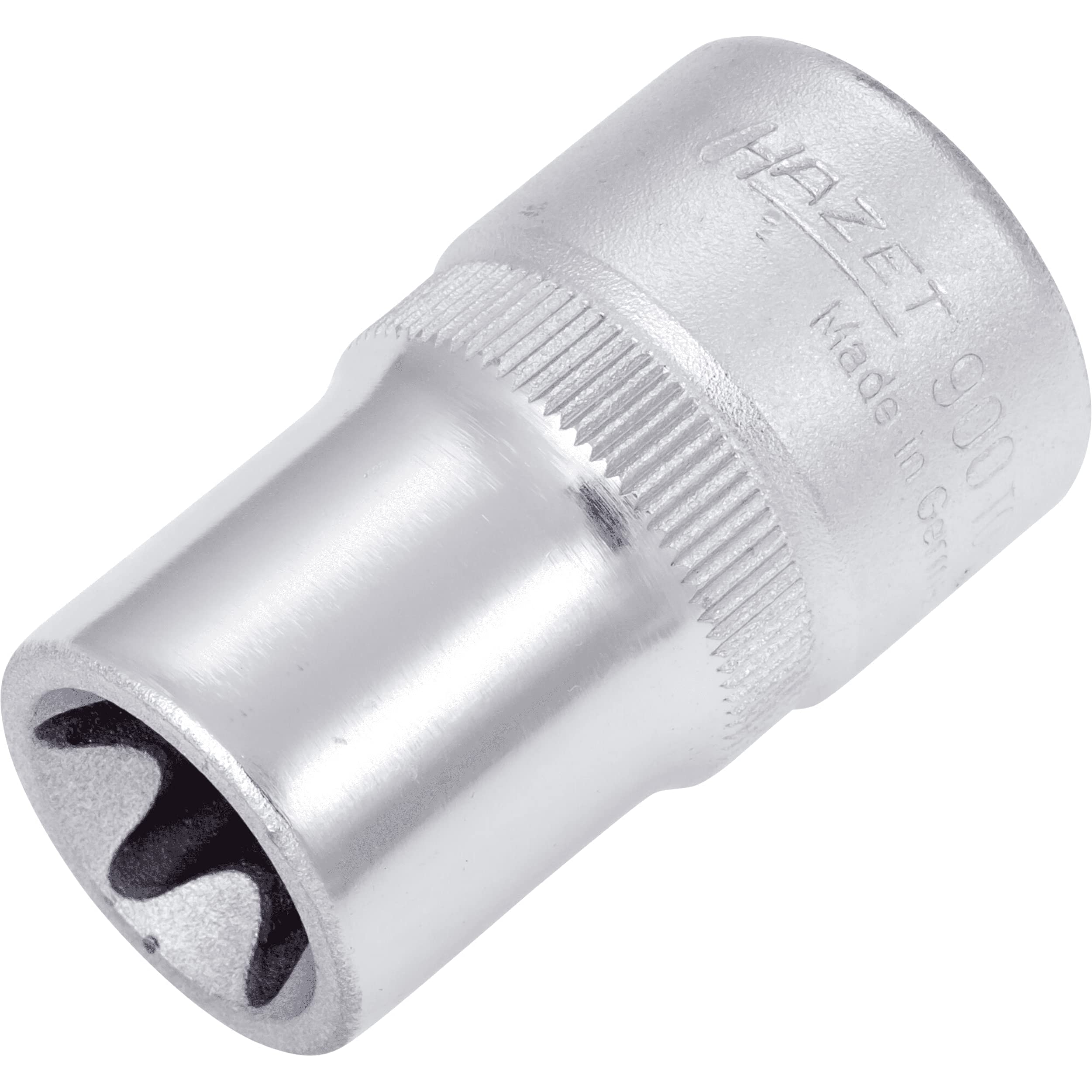HAZET 900-E16 38 mm E 16 Torx Profile Socket - Chrome-Plated/Polished