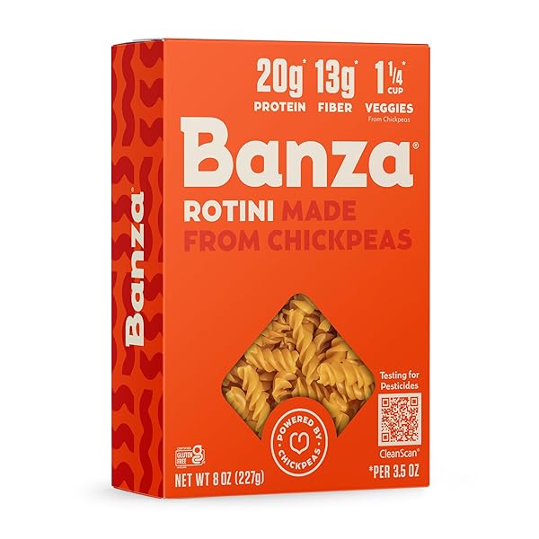 BANZA ROTINI PASTA FROM CHICKPEAS – GLUTEN FREE,...