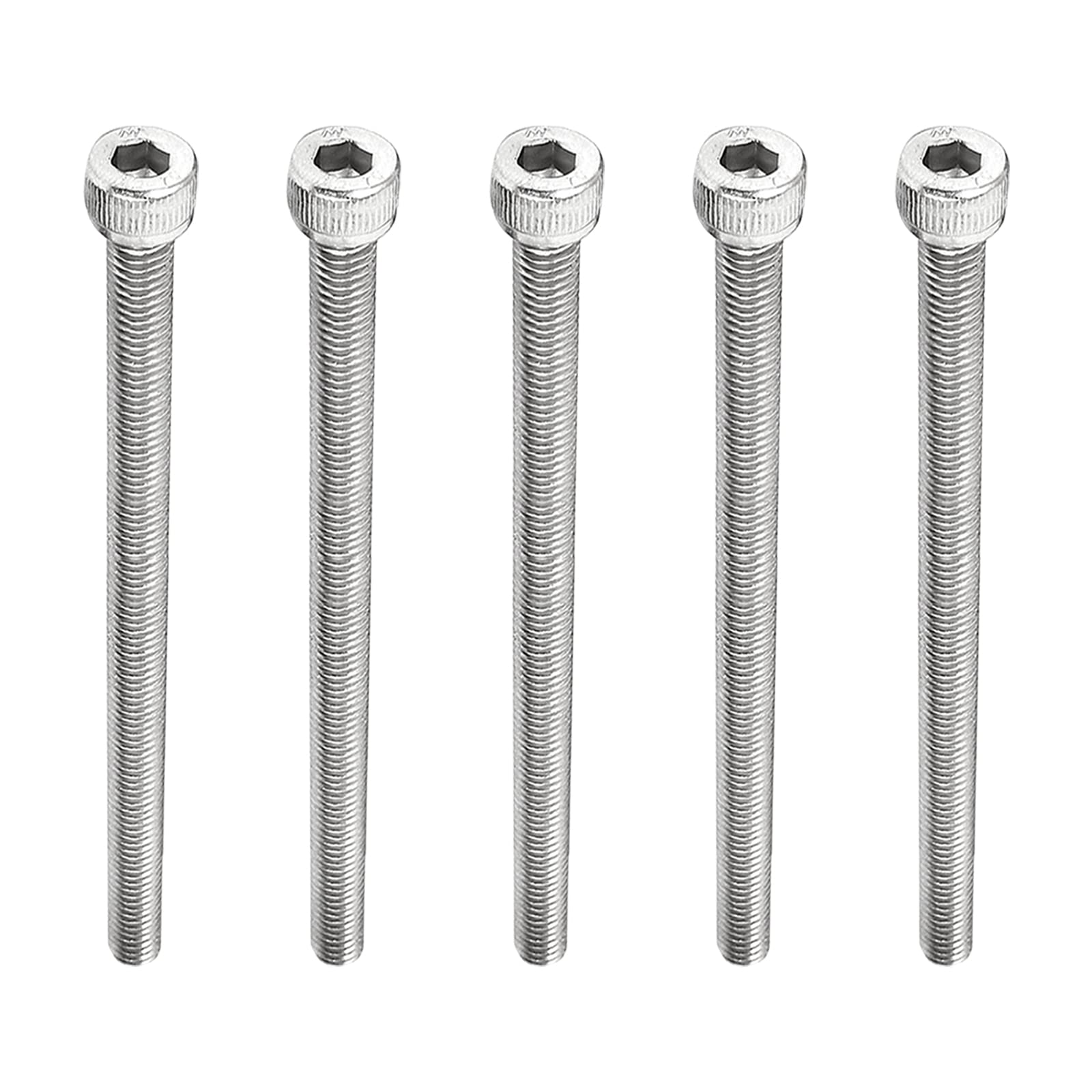 M METERXITY 5 Pack Hex Socket Head Cap Screws - Stainless Steel Full Thread Machine Screw, Anti Resistance, Apply to Hardware Replacement (M8x120mm, Silver)