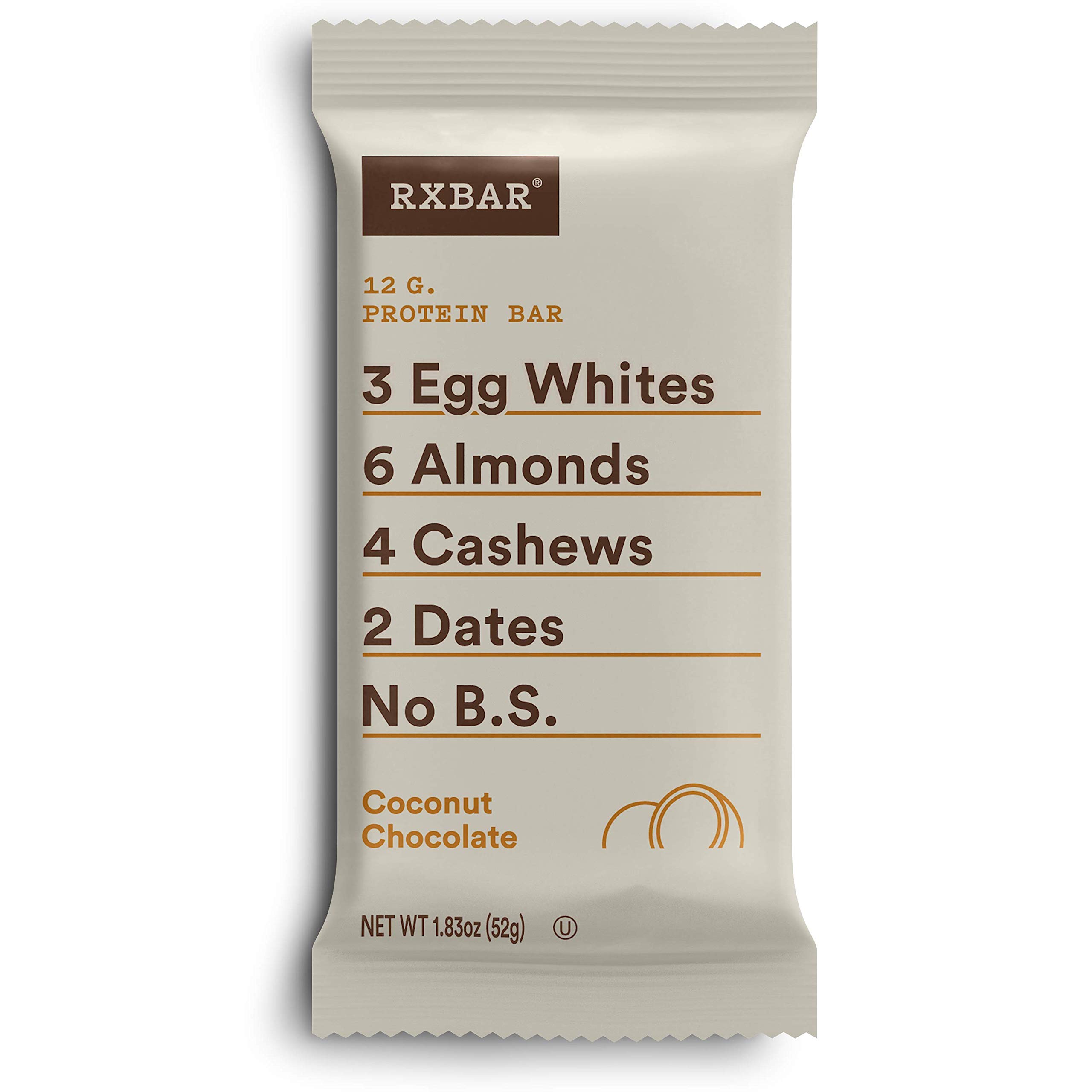 RXBAR Protein Bar, High Protein Snack, Gluten Free, Coconut Chocolate