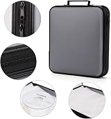 TIMCORR 160 Capacity DVD CD Storage Case Gray Binder Car Organizer view 3