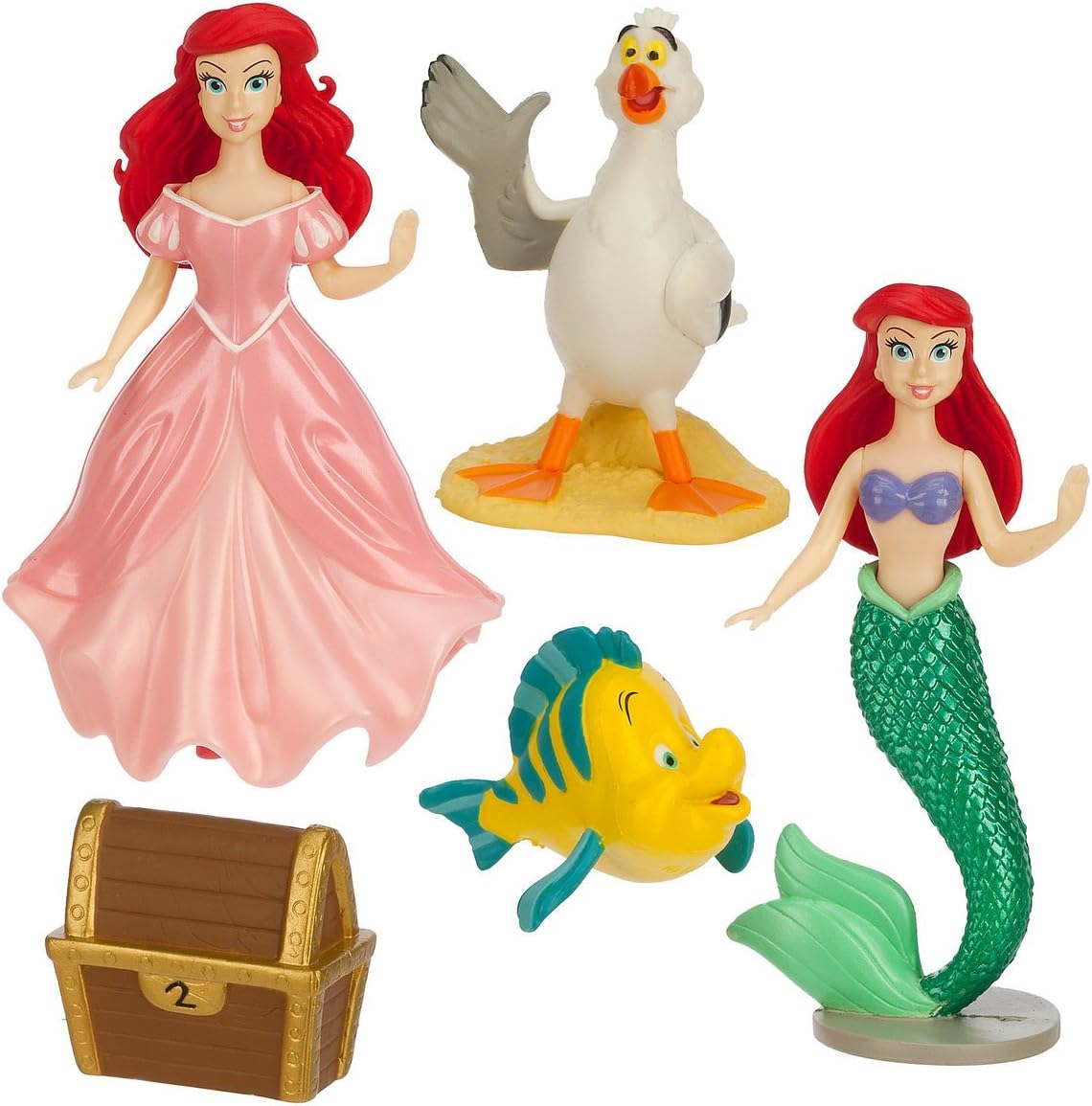 little mermaid figure set