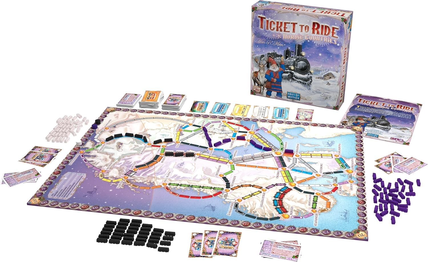 Asmodee Ticket to Ride Nordic Countries Board Game - Embark on a Scandinavian Railway Adventure! Fun Family Game for Kids & Adults, Ages 8+, 2-3 Players, 30-60 Minute Playtime