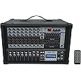 Rockville RPM109 V2 12 Channel 4800w Powered Mixer, 7 Band EQ, Effects, USB, 48V, Built-in Effects, Versatile Connectivity, Durable Design, for Live Sound and Studio Recording