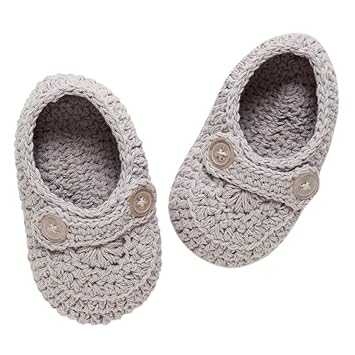 gray baby booties