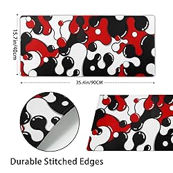aportt Red Black White Mouse Pad Anime Cool