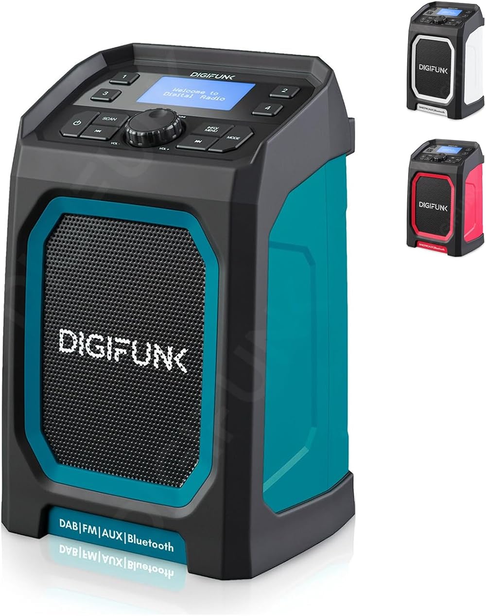 DigiFunk Site Radio DAB+ FM Bluetooth IP65 USB Rechargeable 5000mAh