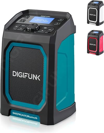 DigiFunk Site Radio DAB+ FM Bluetooth IP65 USB Rechargeable 5000mAh