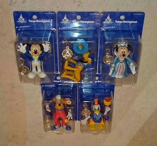 Amazon 東京ディズニーランド 周年限定 フィギュア コレクタブルトイ 全5種コンプ ミッキー ミニー ドナルド グーフィー プルート th フィギュア ドール 通販