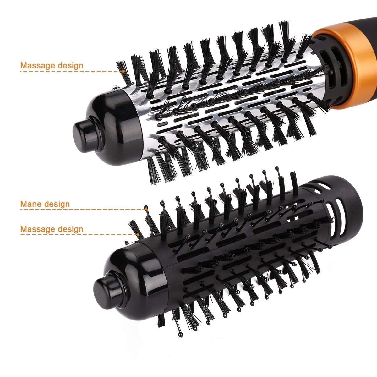 PRITECH 2-in-1 Rotation Hot air Styler,Professional Electric Hair Curler Perfect Curling Iron Brush Personal Care Hair Styling Tools