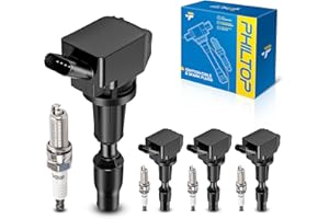 PHILTOP Set of 4 Ignition Coil Pack and Iridium Spark Plugs Fits for Hyundai 2015-2019 Sonata GAS, Kia 2017-2022 Sportage,2016-2020 Optima,Sorento,2016-2018 Santa Fe Sport