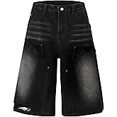 Aelfric Eden Baggy Jorts Basic Acid Wash Loose Fit Long Denim Shorts Y2K Streetwear Summer Short Jeans