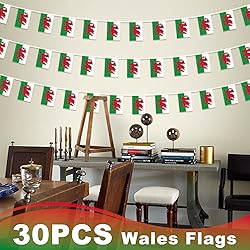 Wales String Flag Pennant Banner, Small Mini Welsh