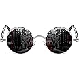 ROCKNIGHT Gothic Steampunk Round Polarized UV400 Protection Sunglasses Unisex Street Outdoor 48mm