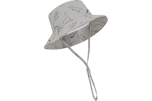 SEA ZAELA Baby Sun Hat Toddler Bucket Hats Summer Sun Protective Kids Beach Hats Wide Brim Outdoor Camping Hat for Boys Girls