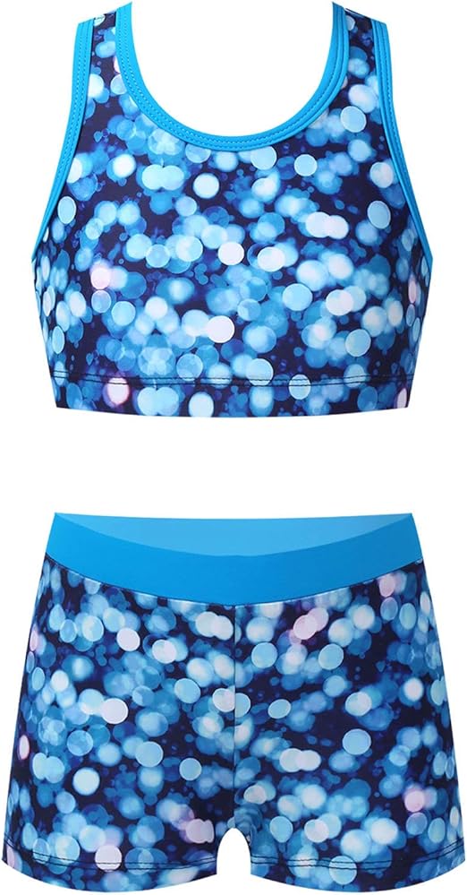 Maillot De Bain 3 Pièces Fille Rose - Bikini écailles De Poisson, Taille Pour 130 Cm, Idéal Plage Piscine