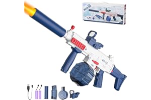 Electric Water Gun With Light Up,Auto Water Gun,Squirt Gun Blaster Up to 32 FT Long Range,Outdoor Party Shooting Game Toy Wit