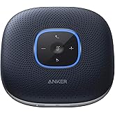 Anker PowerConf Speakerphone, Zoom Certified Conference Speaker with 6 Mics, 360° Enhanced Voice Pickup, 24H Call Time, Bluetooth 5.3, USB C, Compatible with Leading Platforms for Personal Workspaces