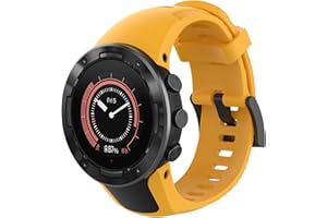 hengkang Compatible with SUUNTO 5 Watch Bands, Sport Stylish Replacement Watch Band Silicone Band Straps Wristbands Bracelet Fit for SUUNTO 5 Multisport GPS Watch