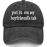 Put it on My Husbands Tab Hat for Women Funny Hats for Wife Adjustable Washed Cotton Baseball Cap