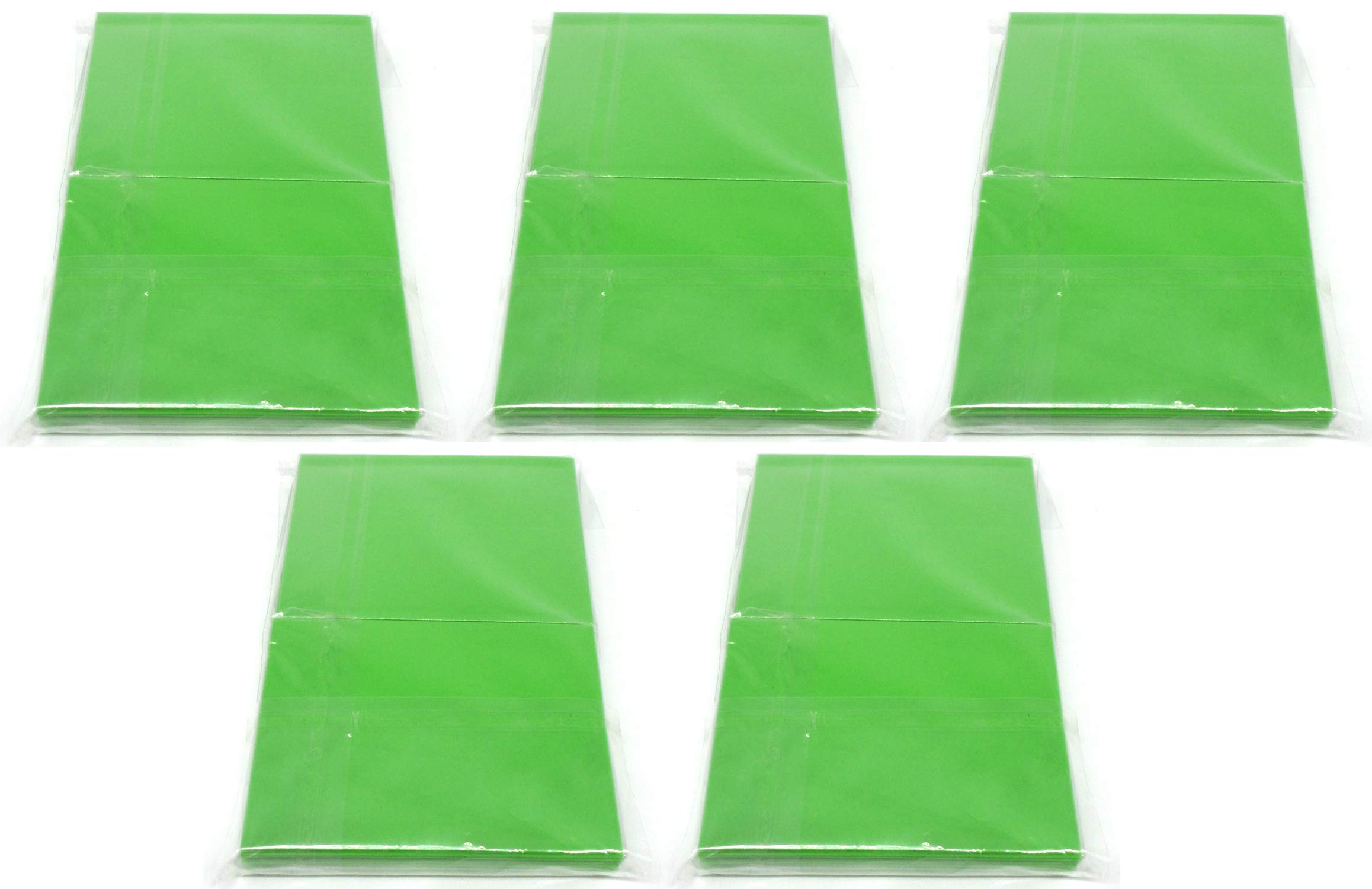 docsmagic.de 5 x 100 Double Mat Light Green Card Sleeves Standard Size 66 x 91 - PKM MTG