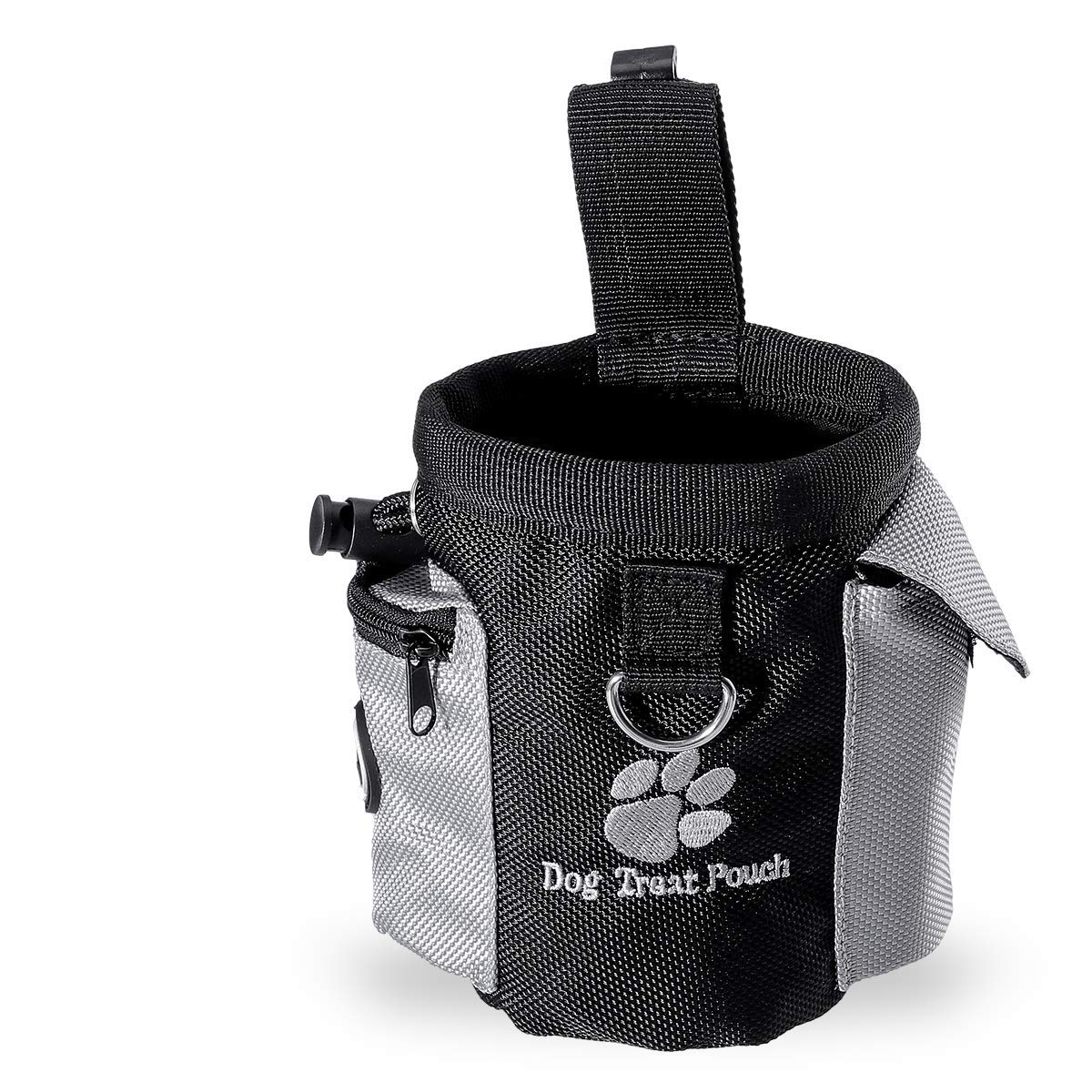 UEETEK Dog Treat Waist Pouch Bag Hands Free Pet Dog Training Waist Bag Food Bag with Built-in Poop Bag Dispenser