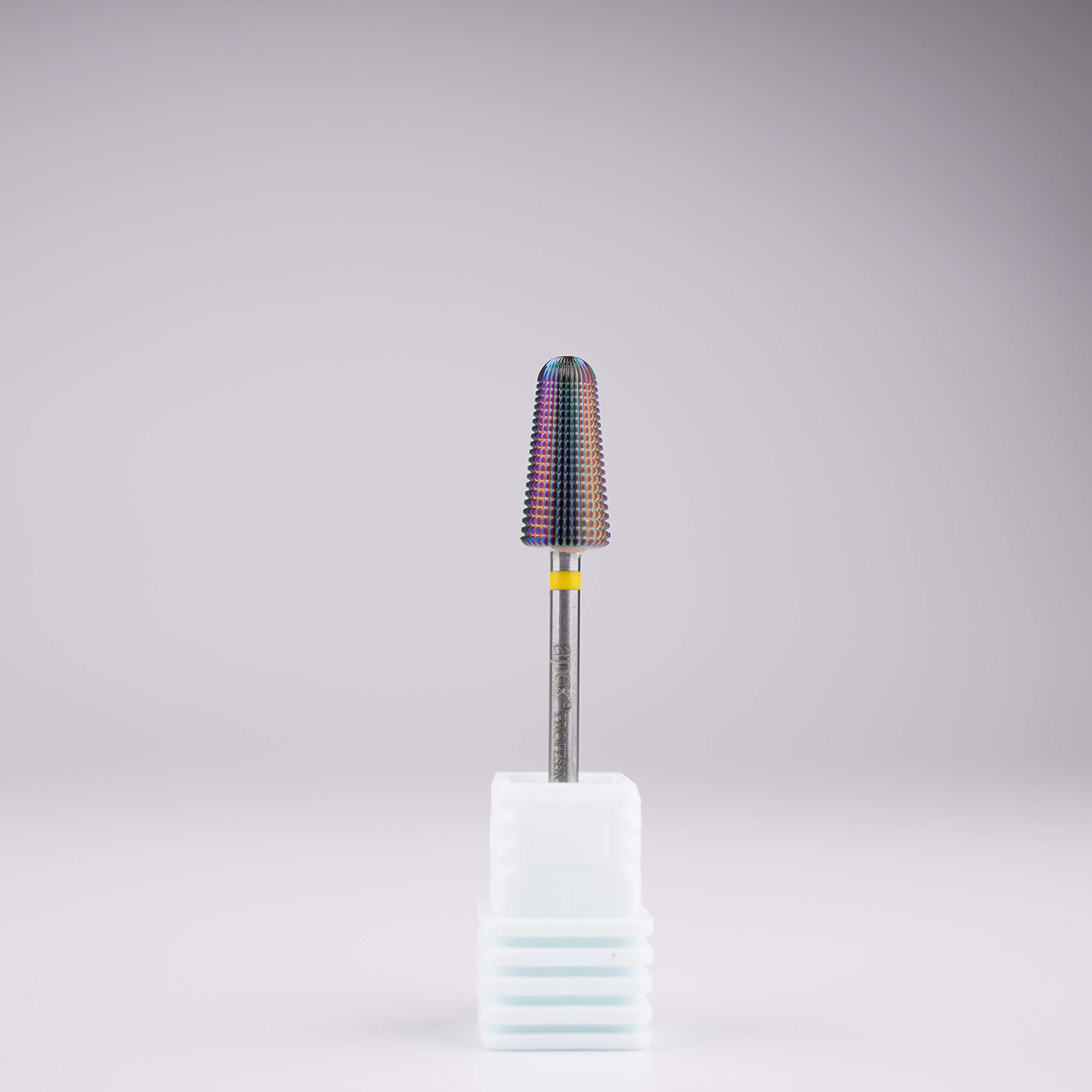 New* Apex® Professional Tungsten Carbide Electric Nail Drill Bit 3/32 inch, 2.35mm Shank for Gels, Acrylics, Nail Art, Manicure, Pedicure, Salon Professional Nails (Volcano Rainbow 2 Way) (Extra Fine)