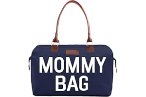 CHQEL Baby Diaper Bag, Mommy Bags for Hospital & Functional Large Baby Diaper Travel Bag for Baby Care (Navy Blue)