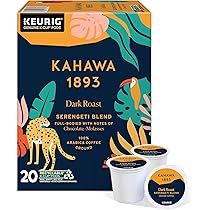 Kahawa 1893 Coffee, Dark Roast K-Cup Pods for Keurig Brewers