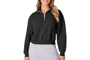Hanes Womens Quarter-Zip Pullover, EcoSmart Fleece Pullover Shirt, Cotton BlendHooded Sweatshirt
