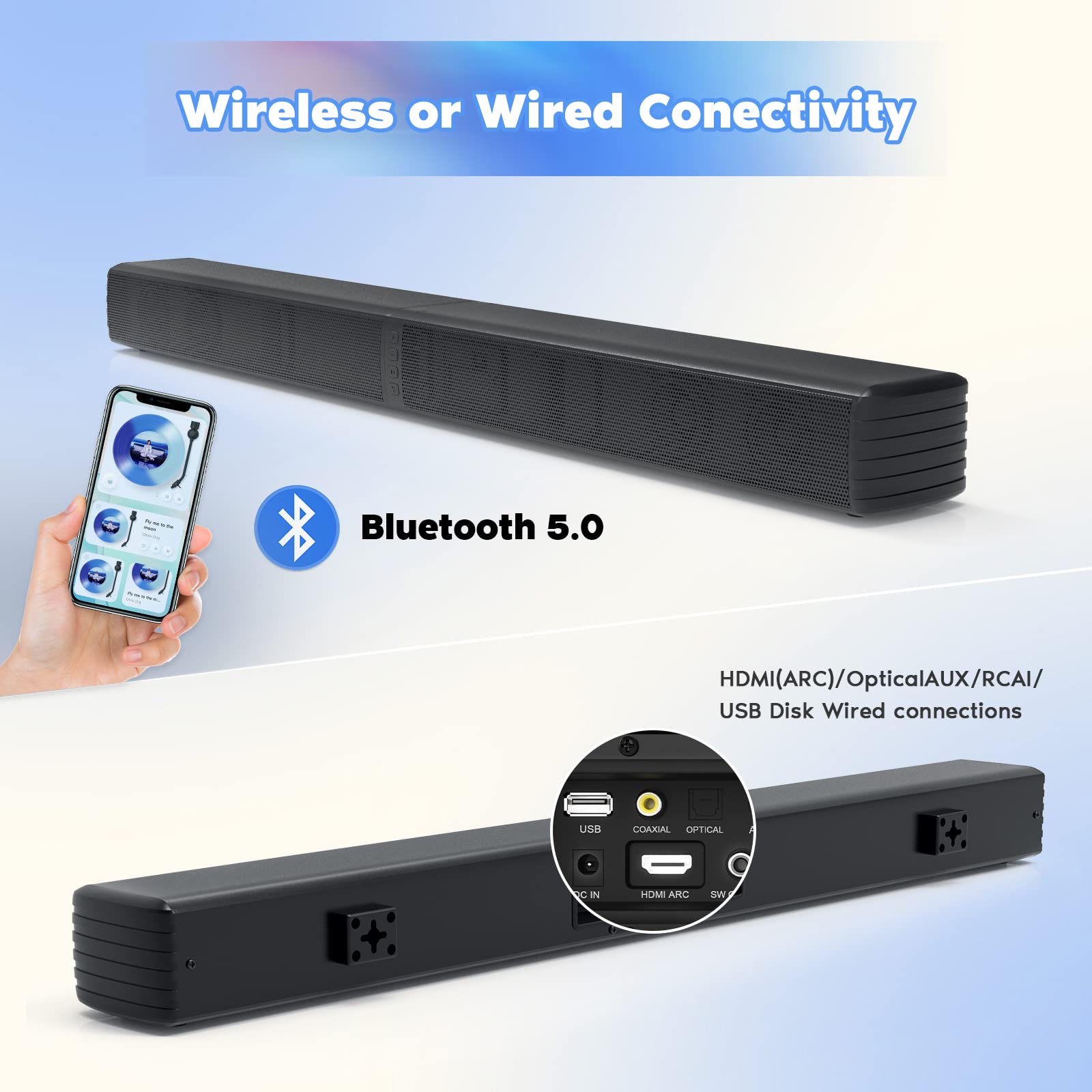 Mua Sound Bar, Bass Speakers for Smart TV with Dual Subwoofer 3D ...