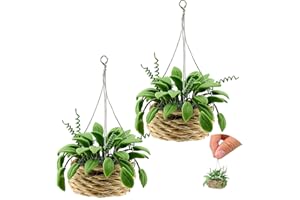 Skylety 2 Pieces 1:12 Miniature Dollhouse Plants Miniature Bonsai Plant Dollhouse Christmas Tree Mini Potted Plant Dollhouse Hanging Plant Pot Model for Toddlers Girls and Boys Toys DIY