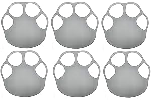 LiteMark 9 Inch Grey Elephant Footprint Floor Stickers Floors - Pack of 6 (3 Pairs)
