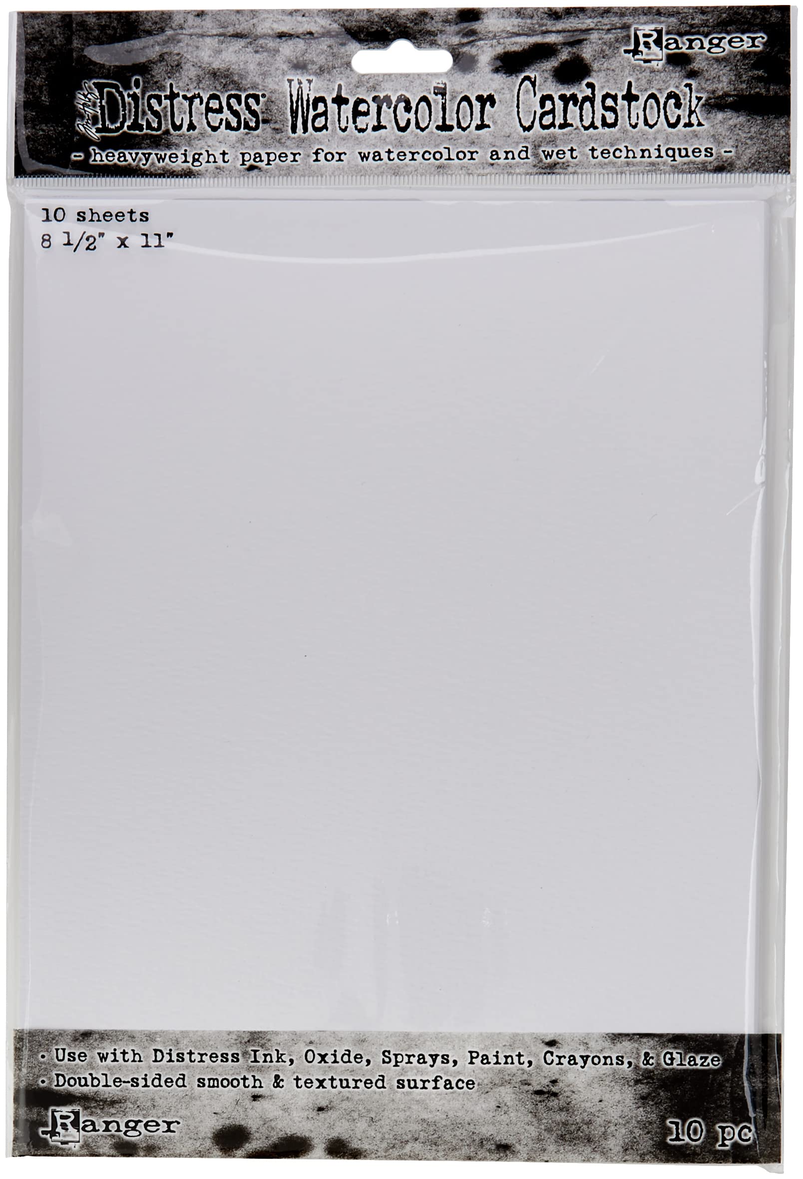 Ranger Tim Holtz Distress Watercolour Cardstock, Multi-Colour, 28 x 21.6 x 0.1 cm