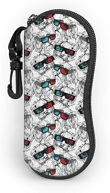 Amazon メガネケース 眼鏡ケース 白犬マルチーズグラス 眼鏡入れ 超軽量 擦り傷防止 サングラスケース おしゃれ 小物入れ 持ち運び便利 ファスナー式 めがねケース 通勤 通学 メンズ レディース 静かな ショルダーバッグ