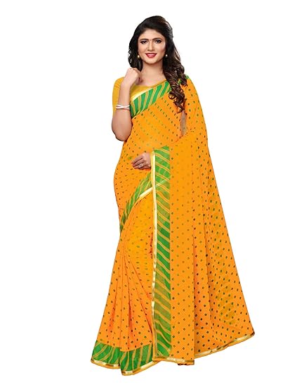 KANCHNAR Womens Chiffon Saree